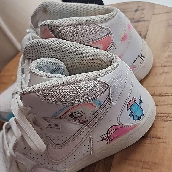 Nike Son Of Force AF1 Mid Custom Hand Painted Simpsons Sneakers Size 8 - Picture 4 of 11